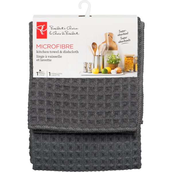 Presidents Choice Grey Kitchen Towel & Dishcloths