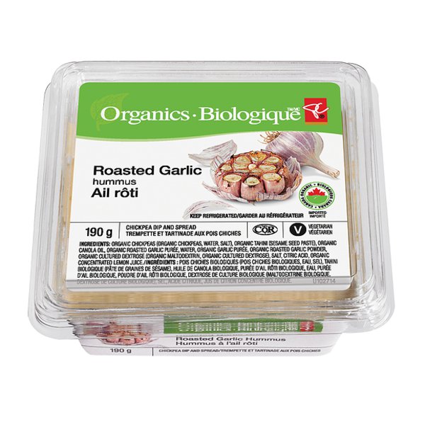 Presidents Choice Organics Hummus Garlic