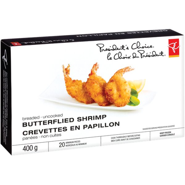 Presidents Choice Breaded Butterflied Shrimp