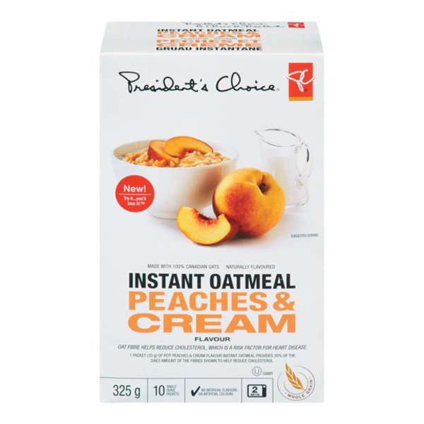 President's Choice Regular Peaches & Cream Oatmeal