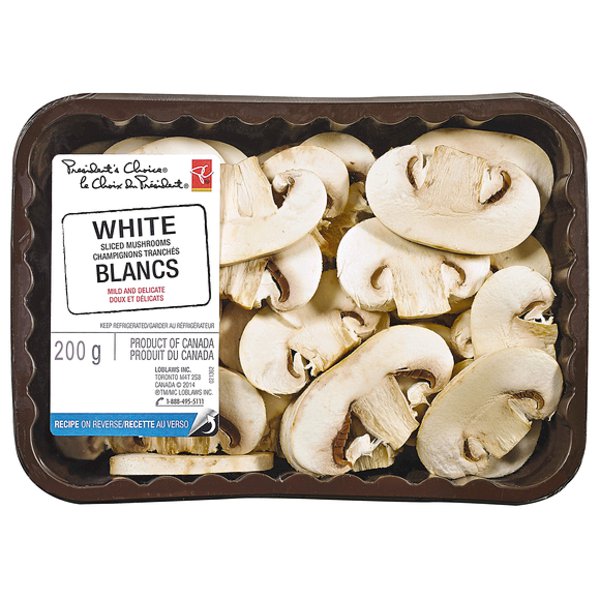 Presidents Choice White Sliced Mushroom