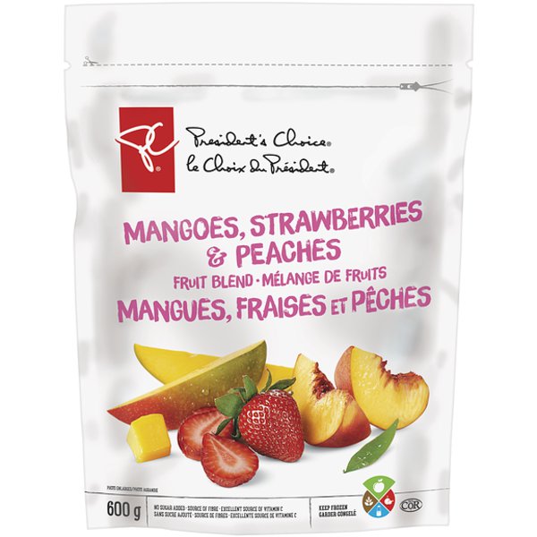 President's Choice Mangoes, Strawberries & Peaches Fruit Blend