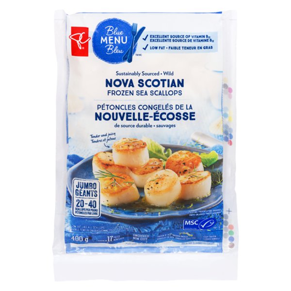 Presidents Choice Blue Menu Frozen Wild Nova Scotian Sea Scallops