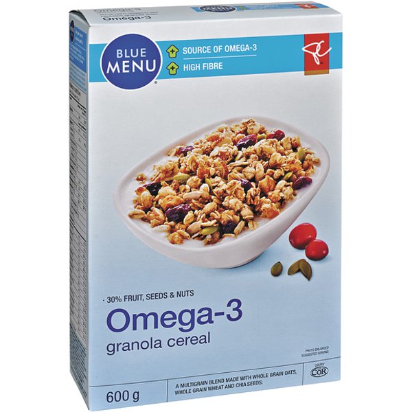 President's Choice Blue Menu Omega 3 Granola Frt Seed & Nuts Cereal
