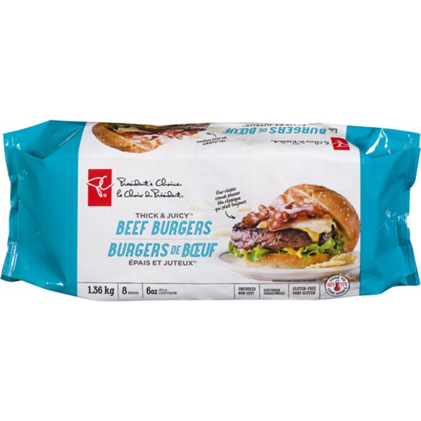 President's Choice Regular T&J Beef Burgers