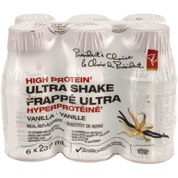 Presidents Choice Rich Vanilla High Protein Ultra Shake Meal Replacement