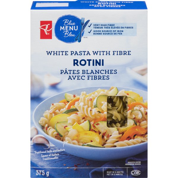 Presidents Choice Rotini With Fibre White Pasta