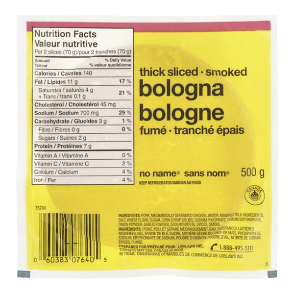 No Name Thick Bologna