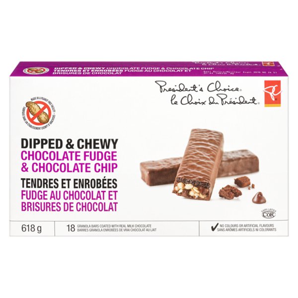 President's Choice Chocolate Fudge & Peanut Dipped Chewy Granola Bars