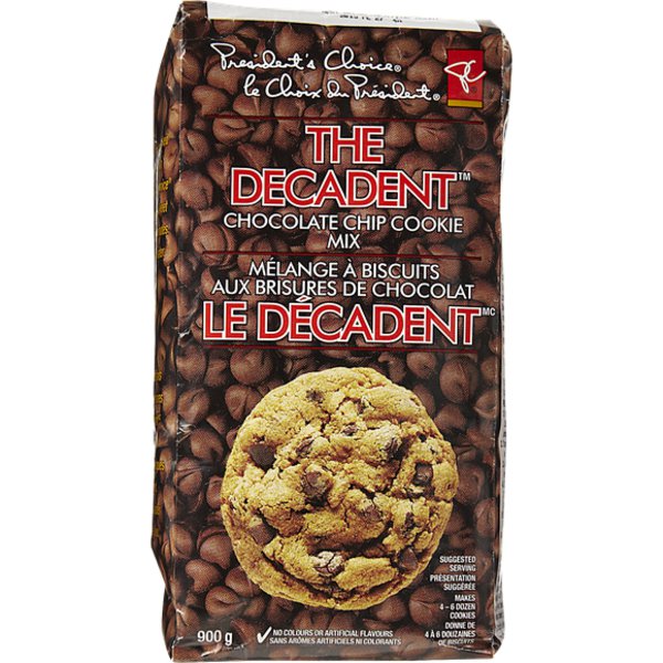 Presidents Choice Decadent Chocolate Chip Cookie Mix