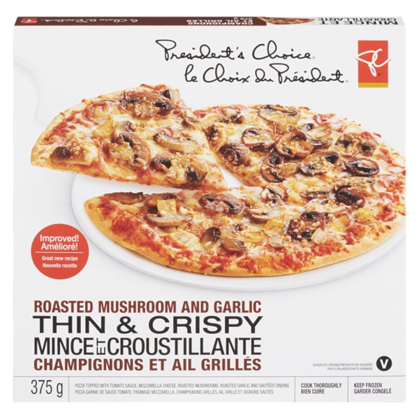 President's Choice Roasted Mushroom & Garlic Thin & Crispy Pizza