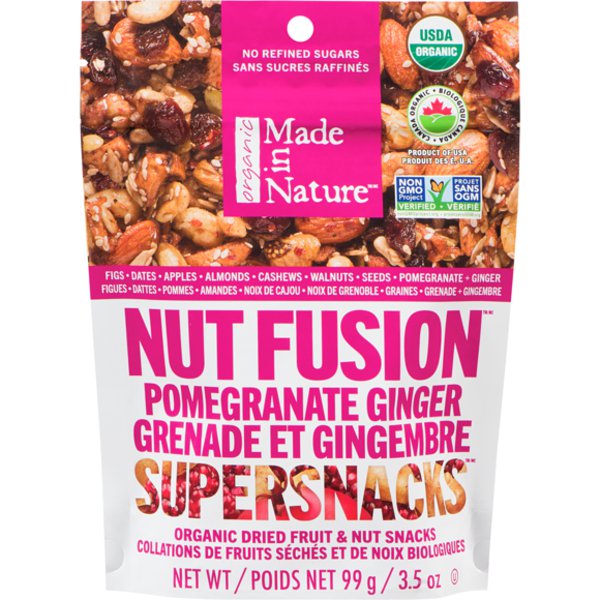 Made in Nature Organic Pomegranate Ginger Nut Fusion Snack