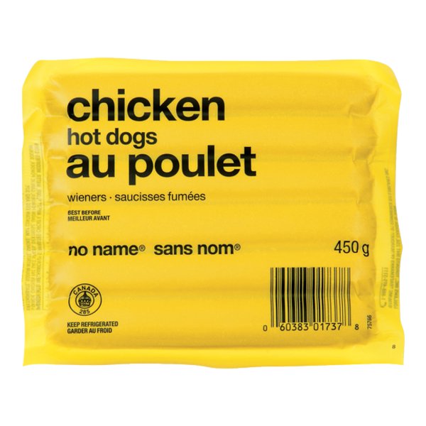 No Name Wieners Chicken Hot Dogs