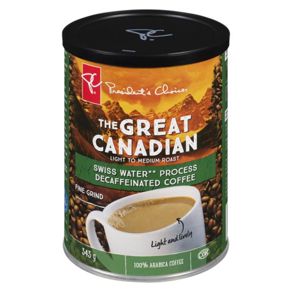 President's Choice Great Canadian Coffee, Decaf