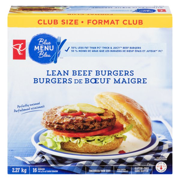 Presidents Choice Blue Menu Cp T&J Beef Burger