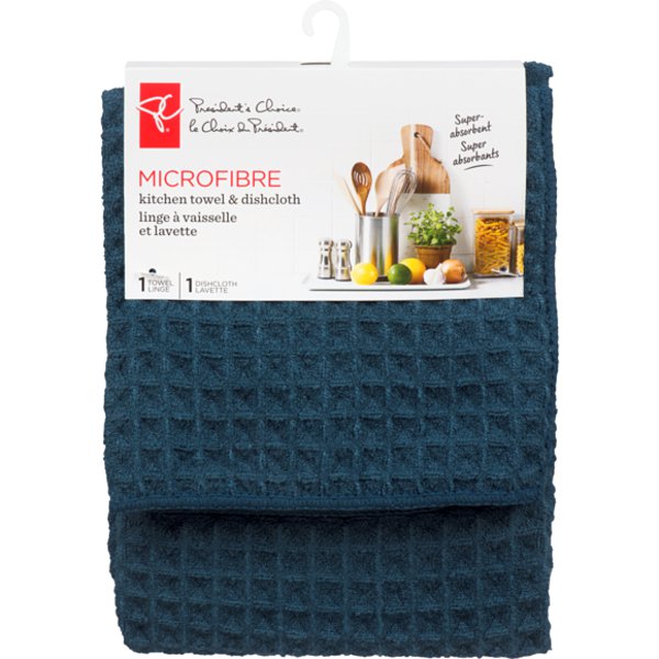 Presidents Choice Blue Kitchen Towel & Dishcloth