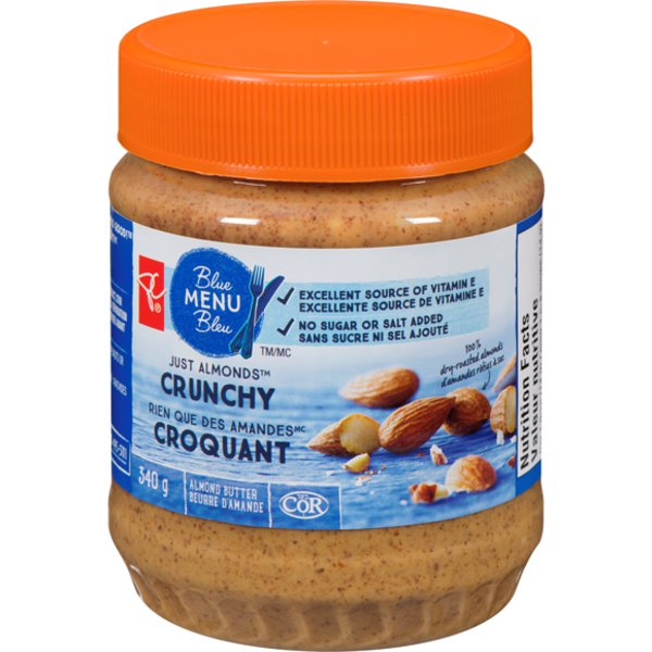 Presidents Choice Blue Menu Crunchy Almond Butter