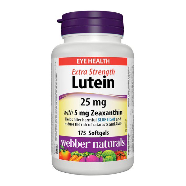 Webber Naturals Extra Strength 25mg Lutein Supplement