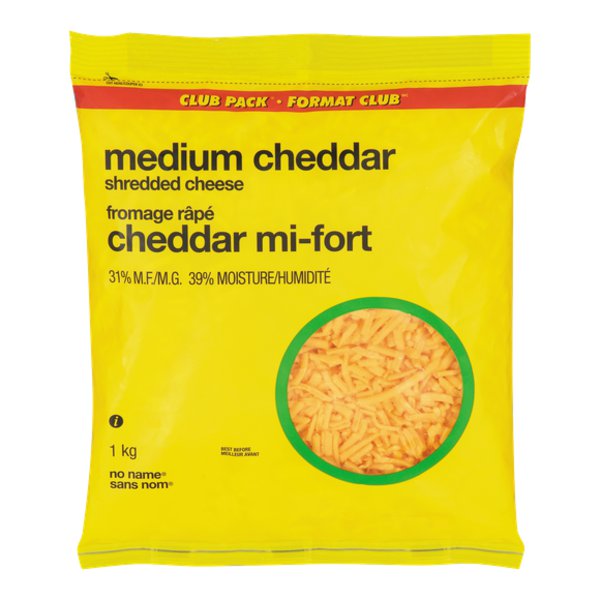 No Name Medium Cheddar Cheese Shreds