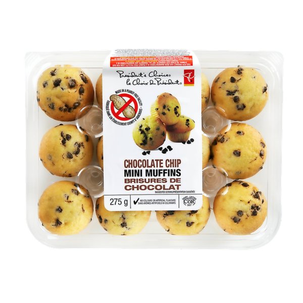 Presidents Choice Mini Muffins Chocochip