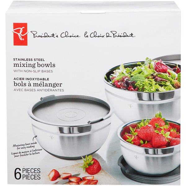 Presidents Choice 6-Piece Stainless Steel Bowl Set