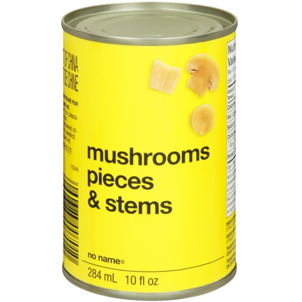 No Name Pieces & Stems Mushroom