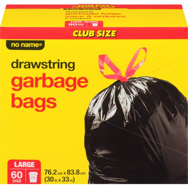 No Name Garbage Bags With Drawstring Cp