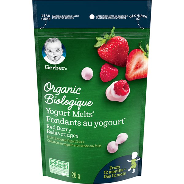 Gerber Red Berry Organic Yogurt Melts Toddler Snack