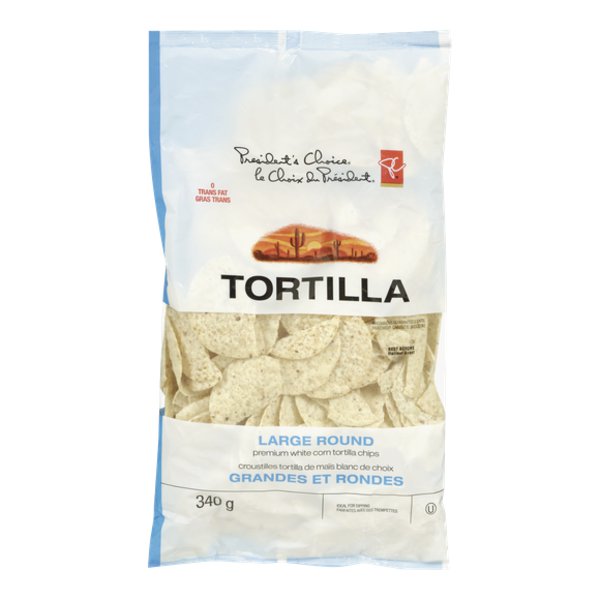 Presidents Choice Round White Corn Tortillas
