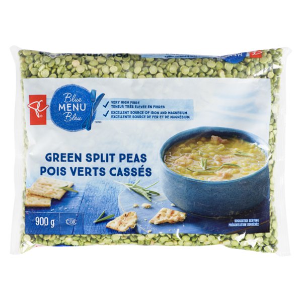Presidents Choice Blue Menu Green Split Peas