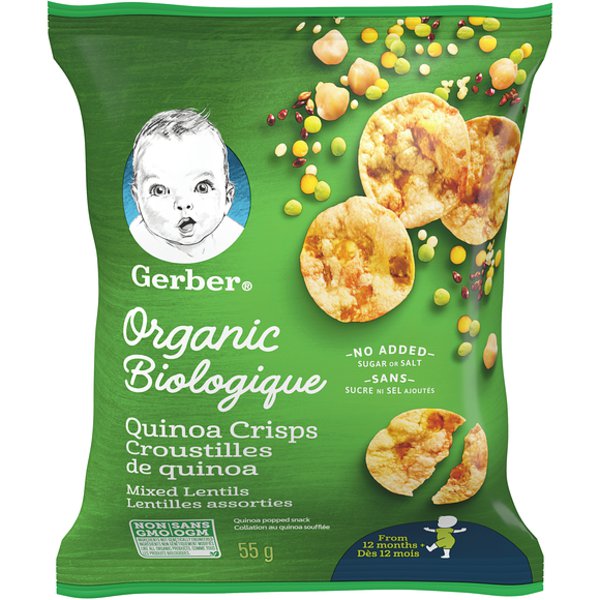 Gerber Organic Lentils Quinoa Crisps