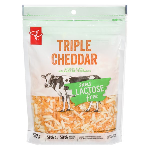 President's Choice Lactose Free Triple Cheddar Shredded Cheese