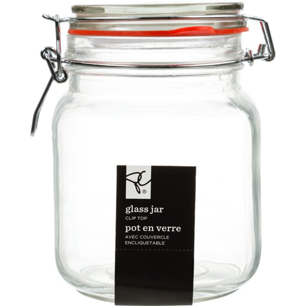 President's Choice 1 Liter Square Clip Jar
