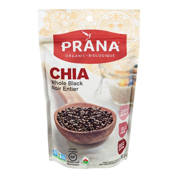 Prana Organic Whole Black Chia Seeds