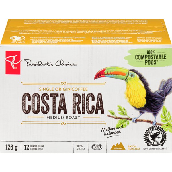 President's Choice Costa Rican Single Coffee Pods