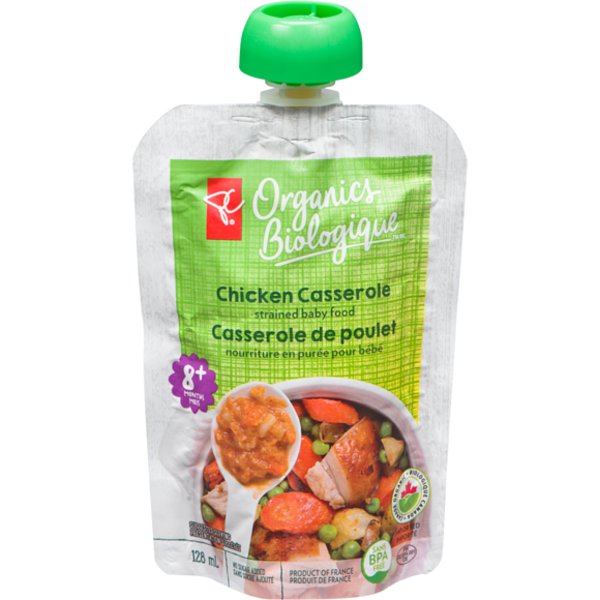 Presidents Choice Organics Chicken Casserole Puree