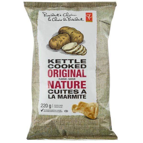 Presidents Choice Kettle Cooked Original Flavour Potato Chips