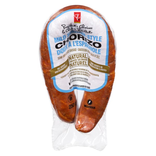 Presidents Choice Natural Choice Mild Spanish-Style Chorizo