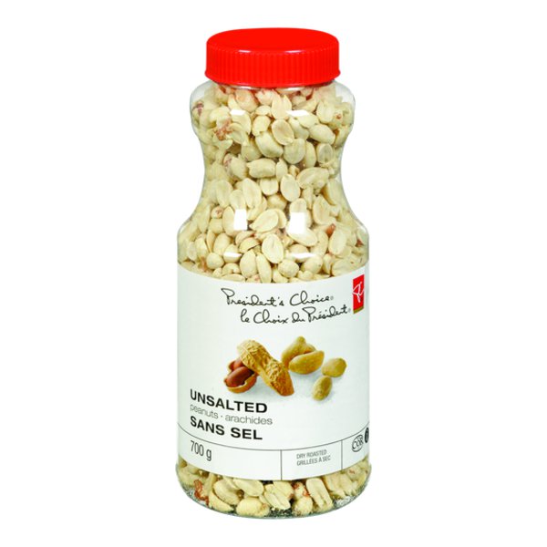 Presidents Choice Dry Roasted Unsalted Peanuts