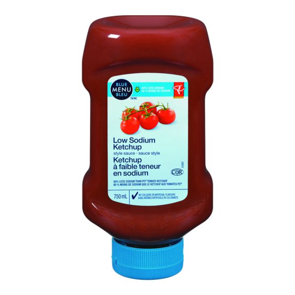 Presidents Choice Blue Menu Low Sodium Ketchup