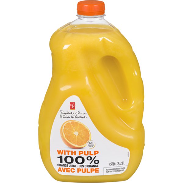 President's Choice 100% Orange Juice With Pulp Not From Concentrate