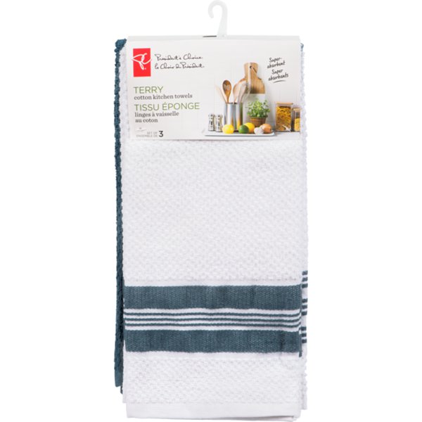 Presidents Choice Blue Terry Kitchen Towels