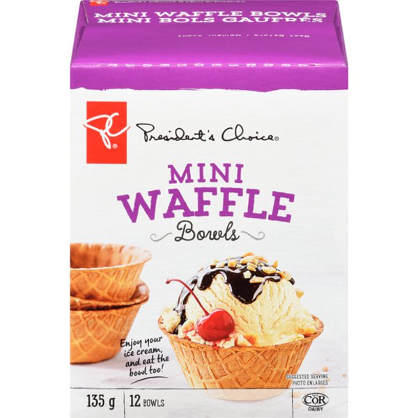 Presidents Choice Waffle Bowls