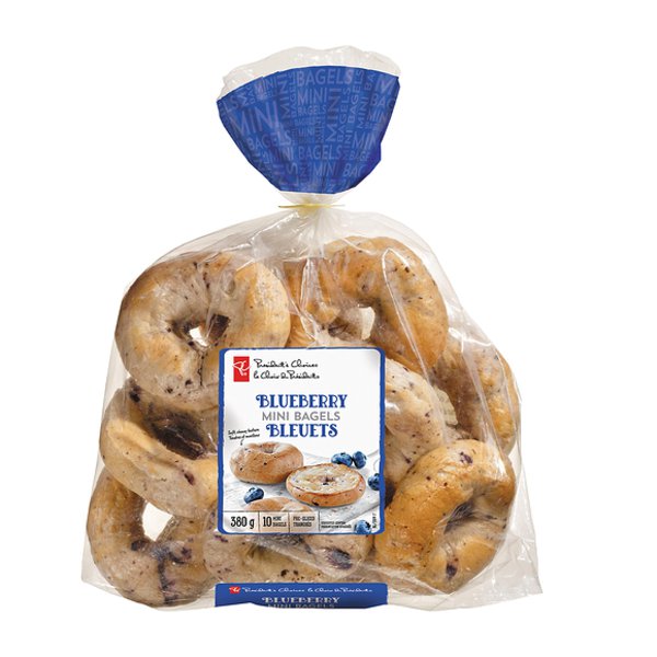Presidents Choice Blueberry Mini Bagel