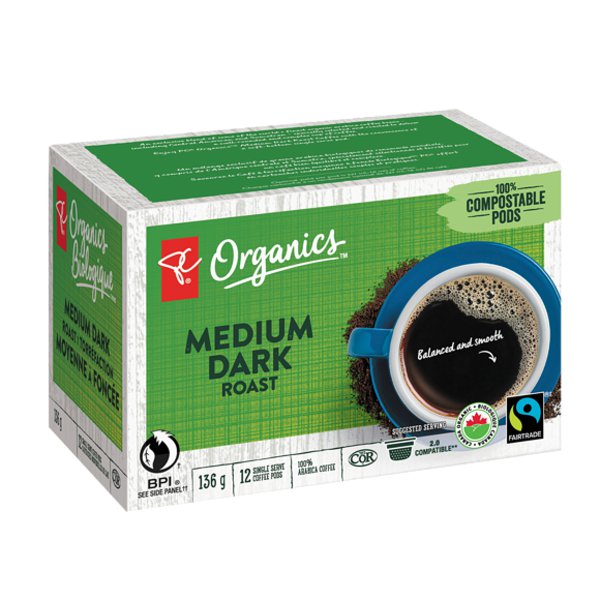 President's Choice Organics Organic Medium to Dark Roast Coffee Cartridges