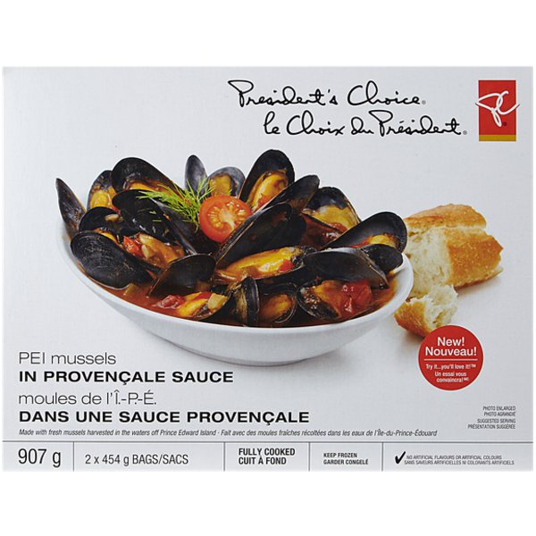 Presidents Choice PEI Mussels in Provencale Sauce