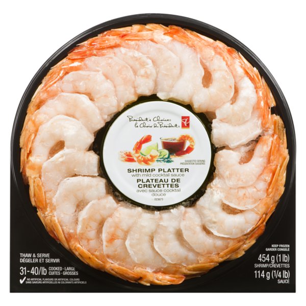 President's Choice Shrimp Platter With Sauce