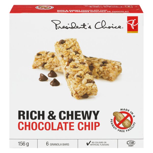 President's Choices Regular Rich & Chewy Chocolate Chip Granola Bars