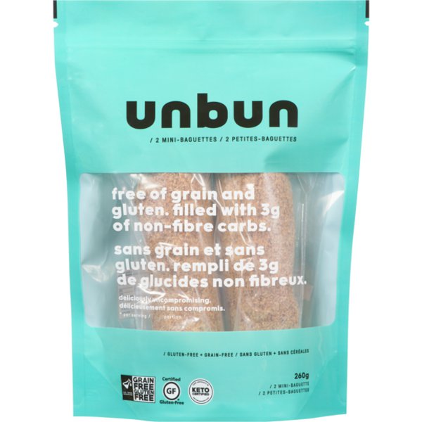 Unbun 8" Gluten Free Keto Sub Bun