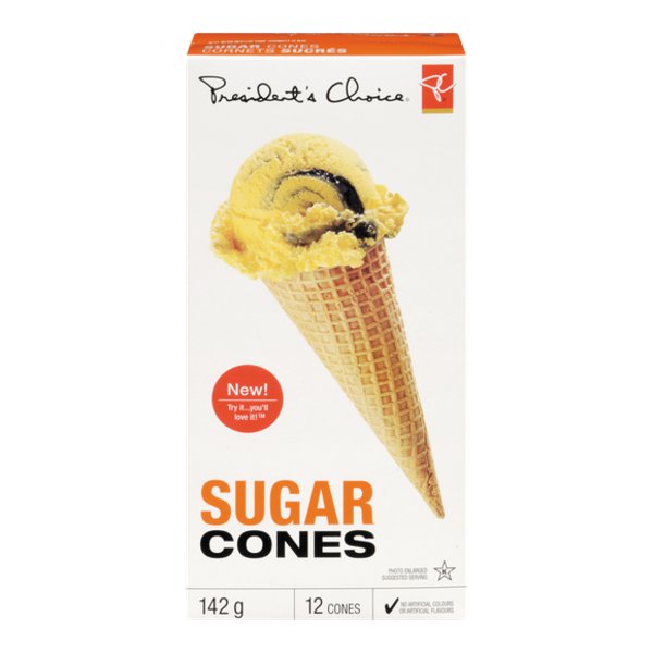 President choice Sugar Ice Cream Cones